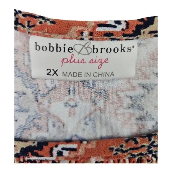 Bobbie Brooks Boho Knit Peasant Style Knit 3/4 Sleeve Top Size 2X - Picture 5 of 5